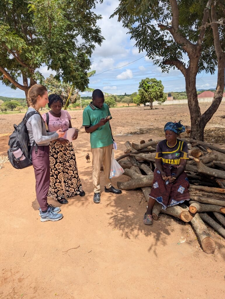 University students working